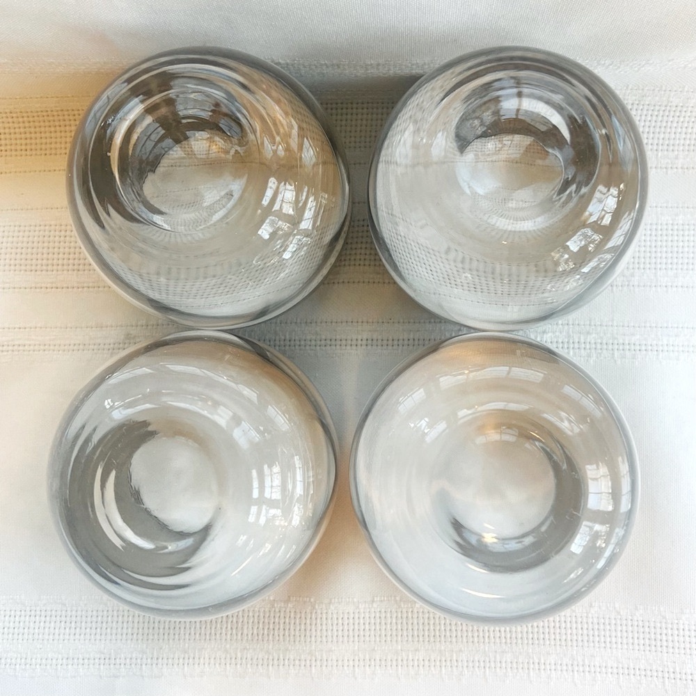 VTG Dorothy Thorpe Silver Overlay Roly Poly Cocktail Set Pitcher Four Glasses - Picture 3 of 8
